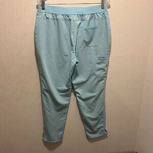Barco Unify One Scrub Pants Knit Waistband Women's Size MP Baby Blue Pockets